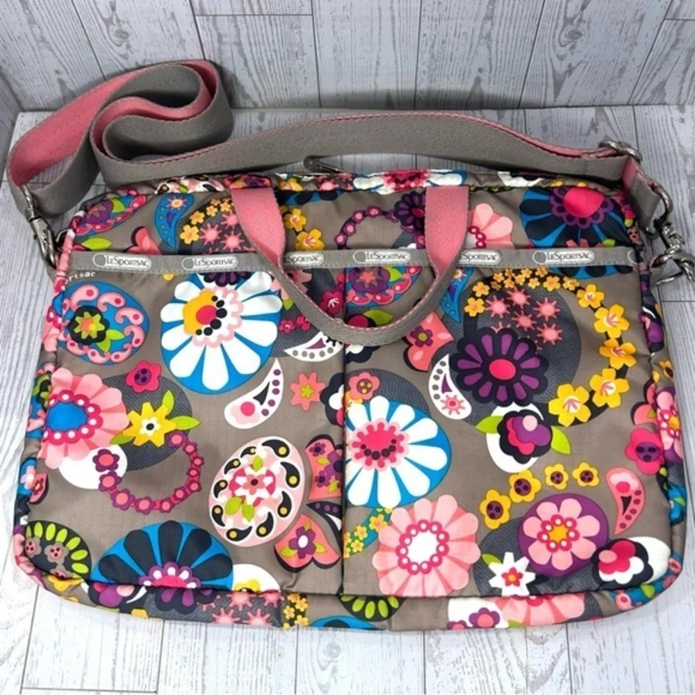 Le Sportsac Multicolor Floral Laptop Bag